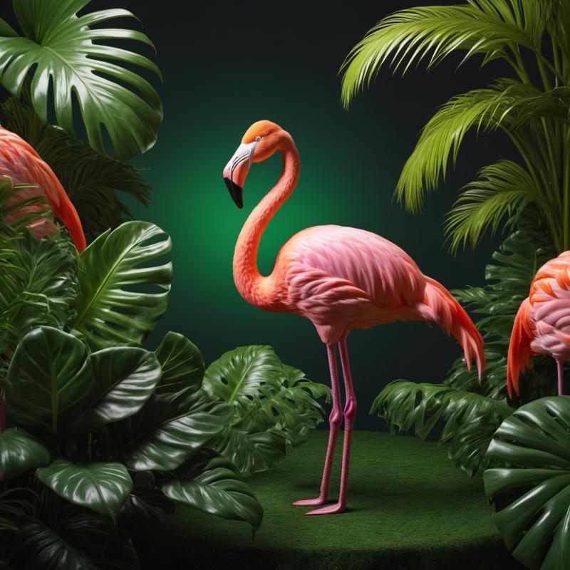 06767-juggernautXL_version6Rundiffusion-Michelangelo Baroque flamingo with lush greenery in the.jpg